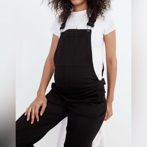 Madewell maternity straight-leg overalls in carbondale wash (Size Medium)